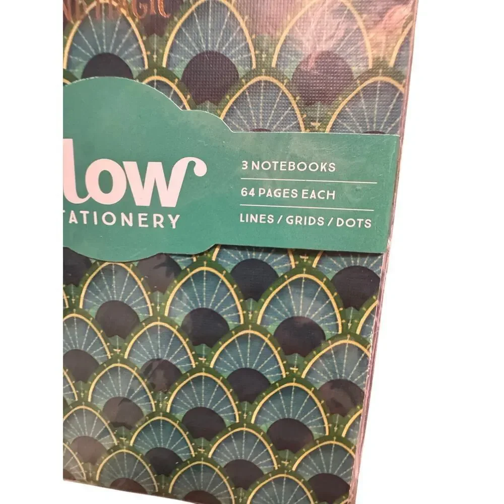 5/$25 NWT Flow Stationary Set of 3 Notebooks sealed in package
